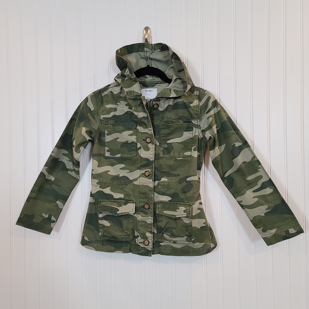 Girls Old Navy Camo Jacket, YL 10-12